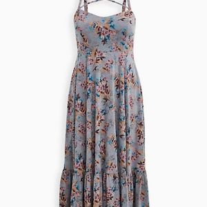 Sexy Torrid Floral Jersey Maxi